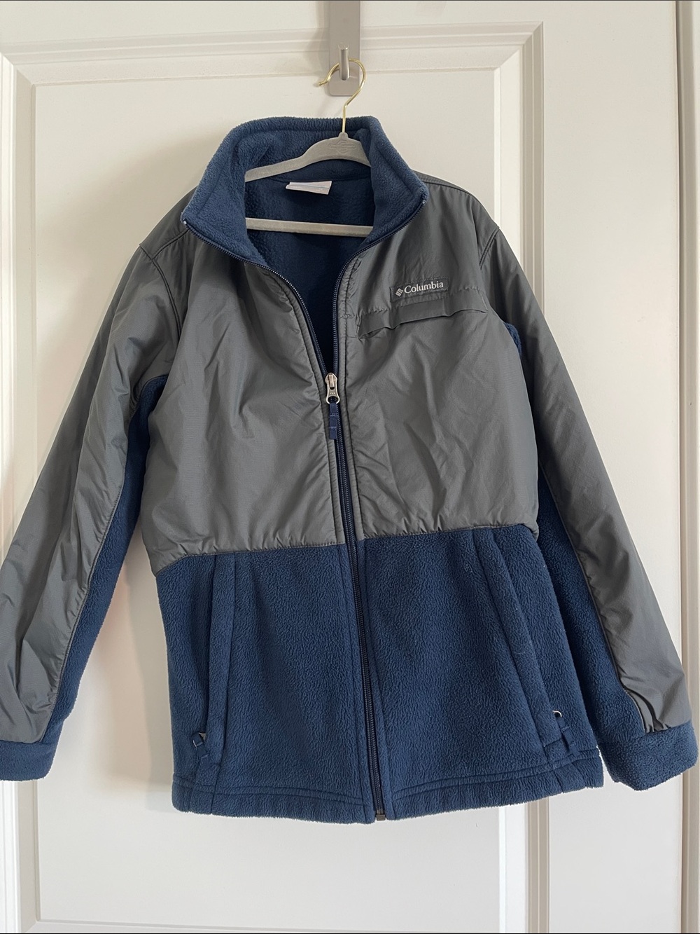 Columbia Navy and Gray Kids' Fleece Puffer Jacket